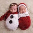 2pcs/SET Twin Sleeping Bags Set/ Baby Shower Gift for December Babies Newborn Props Photography