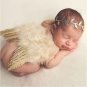 2pcs/SET Baby Wings and Magenta Headband for Newborn Girls Angels Wings On Flying High