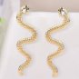 Ready for Shipping Party Earrings for Women Trendy Golden Snake Earrings Long Earrings