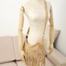 Rsslyn Fashion Cream Color Shoulder Bags for Women Tassels and Fringe Bags