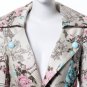 2pcs FREE CC BROOCH for Luxury Trenchcoats for Women Blue Overcoats Embroidery