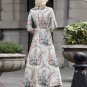 2pcs FREE CC BROOCH for Luxury Trenchcoats for Women Blue Overcoats Embroidery