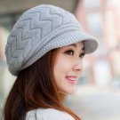 Ready for Shipping Today Gray Hats for Winter Season with Sherpa Fur Lining Warm and Cozy Hats
