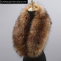 Fashion Warm Faux Fur Brown Scarves for Women Brown Neckwarmers Winter Accessories