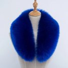 Faux Fur Blue Neckwarmer Winter Scarves Royal Blue Scarf for Women Soft Faux Fur Rabbit Fur
