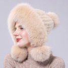 Genuine Mink Fur Hats for Women Luxury Collection for a Noble Woman Brown Mink Mufflers Mink Hair