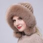 Genuine Mink Fur Hats for Women Luxury Collection for a Noble Woman Brown Mink Mufflers Mink Hair