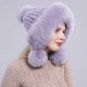 Genuine Mink Fur Hats for Women Luxury Collection for a Noble Woman Brown Mink Mufflers Mink Hair