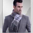 Leisure Business Scarf Thermal Scarf Gray Neck Warmer Fashion Gift Men's Winter Accessories