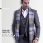 Leisure Business Scarf Thermal Scarf Gray Neck Warmer Fashion Gift Men's Winter Accessories