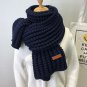 New Unisex Winter Scarf Crocheted Wide Scarves Puffy Large Size Neckwarmers Orange Scarf