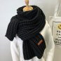 New Unisex Winter Scarf Crocheted Wide Scarves Puffy Large Size Neckwarmers Orange Scarf