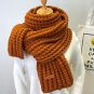 Unisex Winter Scarf Crocheted Wide and Long Scarves Puffy Large Size Neckwarmers Men's Gray Scarf