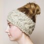 2pcs Warm Wool Knitted Wide Headband for Women Beige Winter Ear Warmer Head Wraps for Winter