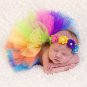 Pretty Multicolor Newborn Girls 0-3 Months Baby Shower Gift Skirt with Matching Headband