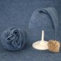 Rsslyn 2pcs/Set Elf Hat and Swaddle Blue Props for Newborn Boys