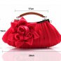 Limited Stocks Wooden Handle Ready to Ship Red Clutches for Women Red Bags for Prom Occasions