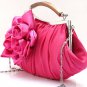 Limited Stocks Wooden Handle Ready to Ship Red Clutches for Women Red Bags for Prom Occasions