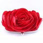 Lovely Bride Bridesmaids Red Evening Bags Limited Stock Red Clutch Big Rose Flower Bags