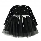Rsslyn SALE Fashion Black Dress Polka Dot Dresses 50% OFF Black Thanksgiving Outfit for Girls