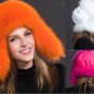 Fashion Orange Russian Hats New Winter Hats for Women Lovely Orange Color Real Fox Fur Hats