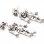 Fashion Nurses Skeleton Skull Stud Earrings Biker Jewelry Wholesale Antique Silver Earrings