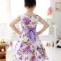 Purple Dress Ready to Ship Floral Dress for Tween Girls Purple Dress 7/8 Years Old Free Headband