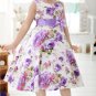 Purple Dress Ready to Ship Floral Dress for Tween Girls Purple Dress 7/8 Years Old Free Headband