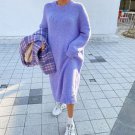 Lazy Sweater for Women 4XL-6XL Plus Size Sweater Dress for Women Loose Lavander Sweaters