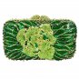 Green Luxury Clutch for Women-Beaded Diamond Evening Bags Party Bags for Women-Green Luxury Purse