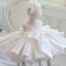 Christening White Dress for Little Princesses Big Bows Ballgown Dresses Baptism White Dresses