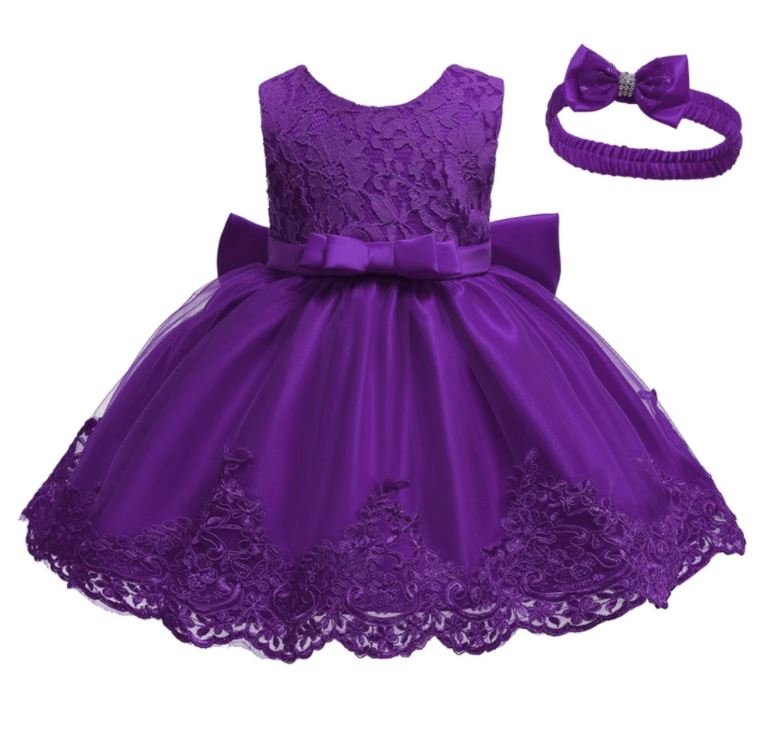 Solid Purple Matching Set Dress for Infant Girls Purple Tutu Dress for ...