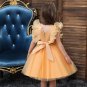 RSSLyn Girls Orange Dresses with Flowers Free Headband Sleeveless Orange Tutu Dress 4t,5t,6t,7-8YO