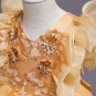 RSSLyn Girls Orange Dresses with Flowers Free Headband Sleeveless Orange Tutu Dress 4t,5t,6t,7-8YO