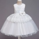 RSSLyn 4 Months White Dress for Infant Girls Christening Dresses with White Headband