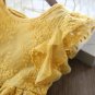 RSSlyn White Dress for Baby Girls Ruffled Sleeves Christening Party Dresses Full Lacy Sleeves