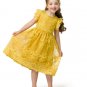 RSSlyn White Dress for Baby Girls Ruffled Sleeves Christening Party Dresses Full Lacy Sleeves