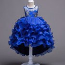 RSSLyn Royal Blue for Girls Dresses for Summer Wedding Outfit Blue Trailing Tail Dress 10 Years Old