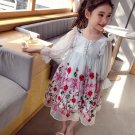 Rsslyn Free Crown for Girls Gray Dresses Embroidery Floral Dresses Vintage Outfit Floral Dresses