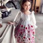 Rsslyn Free Crown for Girls Gray Dresses Embroidery Floral Dresses Vintage Outfit Floral Dresses