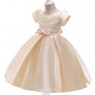 RSSLyn Peterpan Collared Dresses for Girls Same As Picture Short Sleeves Dress for Girls Free Crown