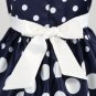 Rsslyn Pink Satin Polka Dots Dresses for Girls Knee-Length Birthday Outfit 4t,5t,6t Girls Free Tiara