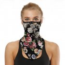 Rsslyn Black Masks for Women Floral Neck Gaiters Breathable New Black Balaclava for Women