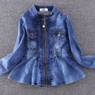 RSSLyn Turtleneck Denim Jackets for Little Girls Western Outfit Denim Fashion Outerwear Kids Clothes