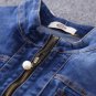RSSLyn Turtleneck Denim Jackets for Little Girls Western Outfit Denim Fashion Outerwear Kids Clothes