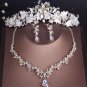 Rsslyn 3pc/SET Birthday Women Jewelries for Women-Floral Crown Pretty Golden Choker and Earrings
