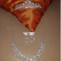 RSSLyn 3pc/SET Pearl Birthday Jewelries for Women-Pearl Tiara Elegant Choker and Dangle Earrings