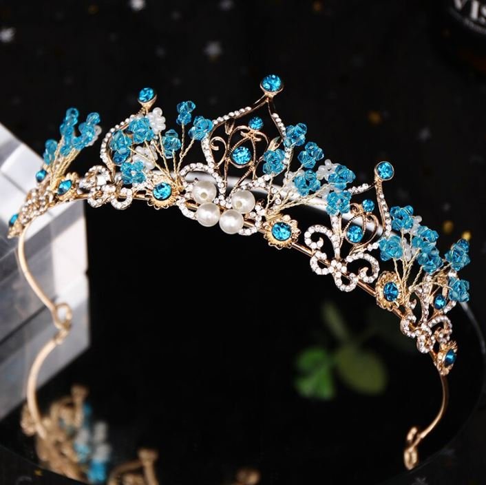 RSSLyn The New Blue Tiaras for Princess Elsa Teenage Girls Crowns Adjustable Tiaras for All Ages