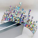 Rsslyn Undeniable Bridal Crowns Full AB Crystal Diadem Headbands Hair Jewelry Geometric Shapes