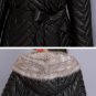 RSSLyn Free CC Brooch for Leather Coats High-Quality Quilted Overcoats for Women with Sheep Fur Hood